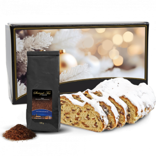 Dresdner Christstollen ® 500g in Stollenkarton mit Stollentee