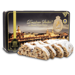 1000g Original Dresdner Christstollen ® in Geschenkdose "Premium" 1000g Original Dresdner Christstollen ® in Geschenkdose "Premium"