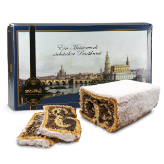 900g Edler Mohnstollen in Geschenkkarton