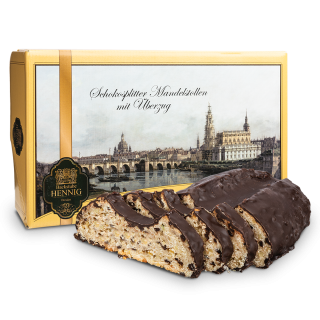 1000g Edler Schoko-Mandelstollen in Geschenkkarton 1000g Edler Schoko-Mandelstollen in Geschenkkarton