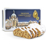 1000g Original Dresdner Christstollen ® in weißer Geschenkdose