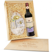 Präsentkiste "Stollen & Rotkäppchen Dornfelder Rotwein"